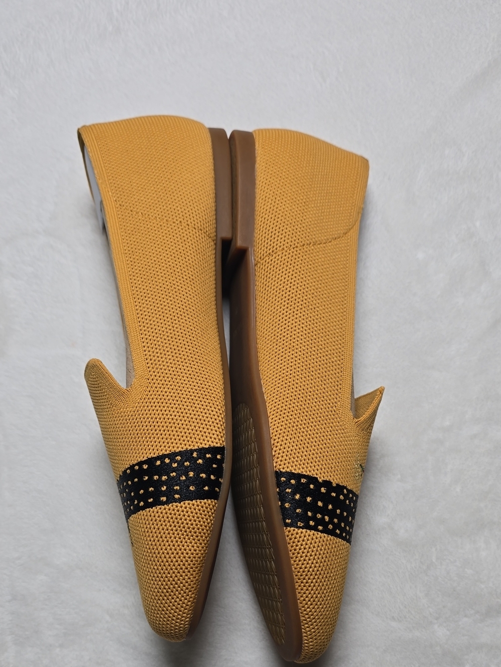 Vivaia Audrey Mustard Yellow Cat Print Slip-On Loafers Size 9.5 Nwb - Picture 3 of 5